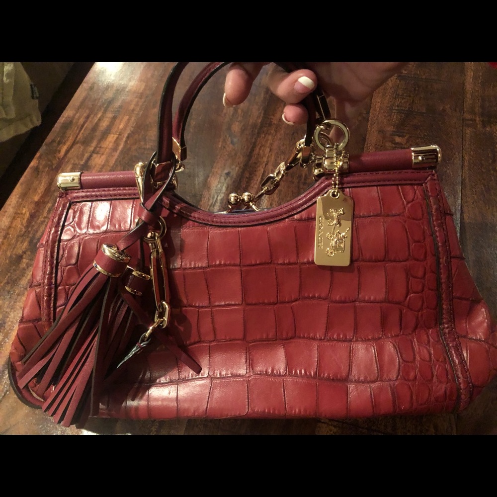 Coach purse burgundy